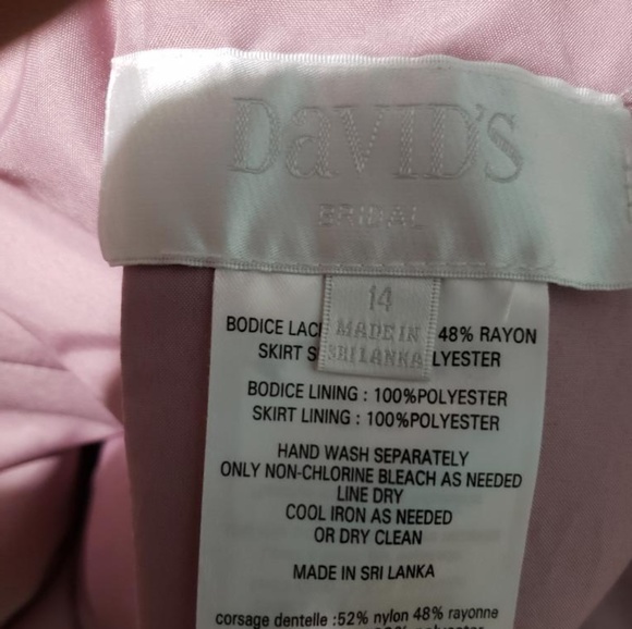 David's bridal one shoulder lace bridesmaids dress - Picture 3 of 6